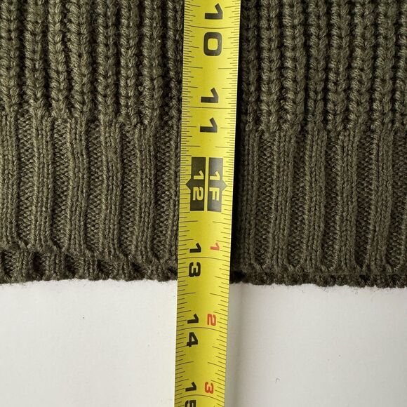 It’s Our Time V Neck Lace Up Knit Green Sweater Women’s Size Medium - Picture 10 of 10